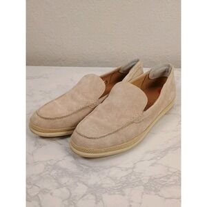 Marc Fisher Jerick Suede Slip-On‎ Loafers in Ecru Women's Size 7.5